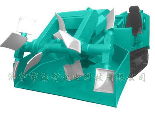 為了提高裝載效率，在取料方面通過(guò)滾耙式旋轉(zhuǎn)連續(xù)取料的方式